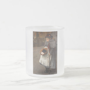 Caneca De Café Vidro Jateado Matchstick Girl Pobre Rua Urchin Pobreza Urbana