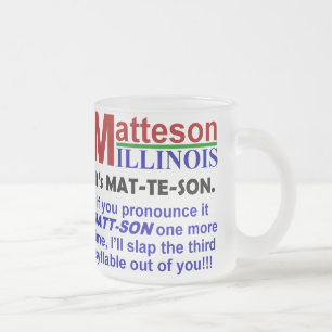 Caneca De Café Vidro Jateado Matteson, Illinois