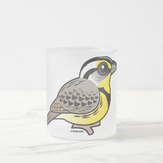 Caneca De Café Vidro Jateado Meadowlark ocidental