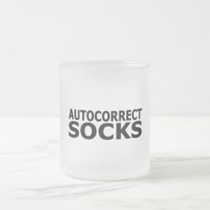 Caneca De Café Vidro Jateado Meias de Autocorreção