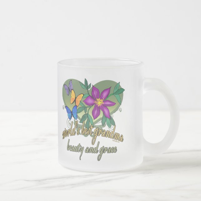 Caneca De Café Vidro Jateado Melhor Avó Nunca (Direita)