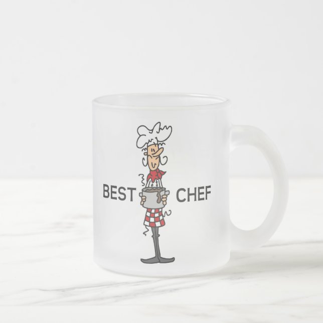 Caneca De Café Vidro Jateado Melhor Chef (Direita)