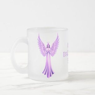 Caneca De Café Vidro Jateado Melhor Filha Nunca Archangel Chamuel Rosa