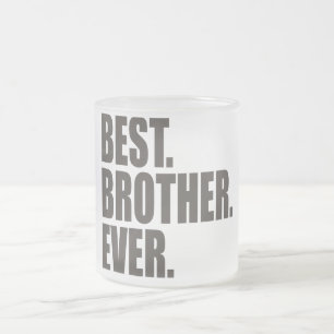 Caneca De Café Vidro Jateado Melhor. Irmão. Nunca