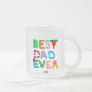 Caneca De Café Vidro Jateado Melhor Pai de uma caneta de vidro de Fosco pequeno