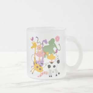 Caneca De Café Vidro Jateado Menagerie animal