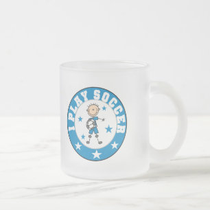Caneca De Café Vidro Jateado Menino eu jogo o camiseta e os presentes do