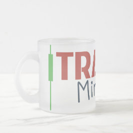 Caneca De Café Vidro Jateado Mentalidade do Trader – Negociação com Disciplina