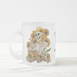 Caneca De Café Vidro Jateado Meu verão está marcado