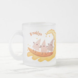 Caneca De Café Vidro Jateado Milhas de nachos, batatas fritas, canecas, surf