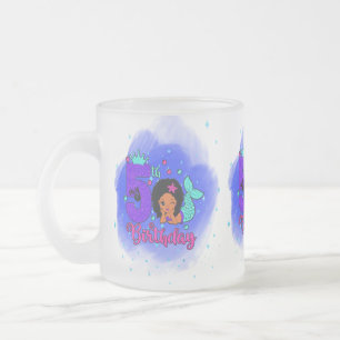 Caneca De Café Vidro Jateado Minha Sereia de Aniversário 5