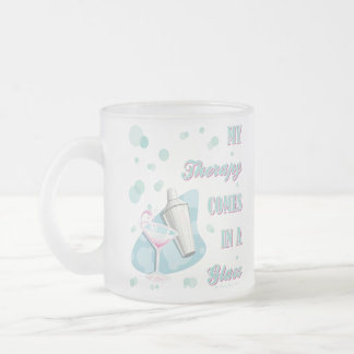 CANECA DE CAFÉ VIDRO JATEADO MINHA TERAPIA VEM EM UM VIDRO!