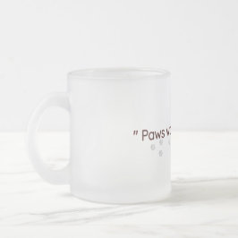 Caneca De Café Vidro Jateado Minimal Cat Paw Lovers Frosted Mug