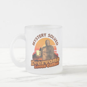 Caneca De Café Vidro Jateado Mistério Resolvido Todos Amam Café Pé Grande