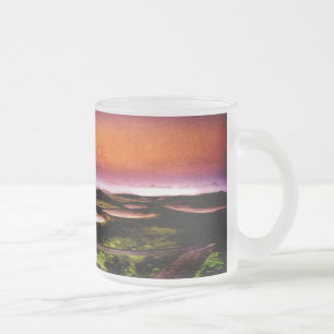 Caneca De Café Vidro Jateado Mistura de Golf Morning