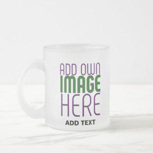 CANECA DE CAFÉ VIDRO JATEADO MODELO DE TEXTO DE IMAGEM BRANCA SIMPLES EDITÁVEL