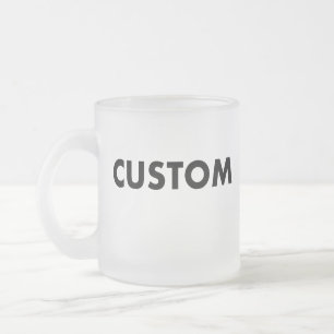 Caneca De Café Vidro Jateado Modelo em Branco de Caneca Personalizada de Vidro 