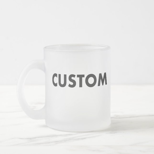 Caneca De Café Vidro Jateado Modelo em Branco de Caneca Personalizada de Vidro  (Esquerda)