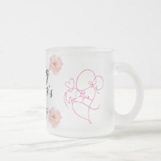 Caneca De Café Vidro Jateado Mogas e Copas do Dia das Mães