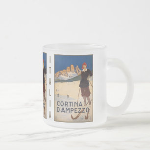 Caneca De Café Vidro Jateado Molas personalizadas dos Alpes Italianos Vintage
