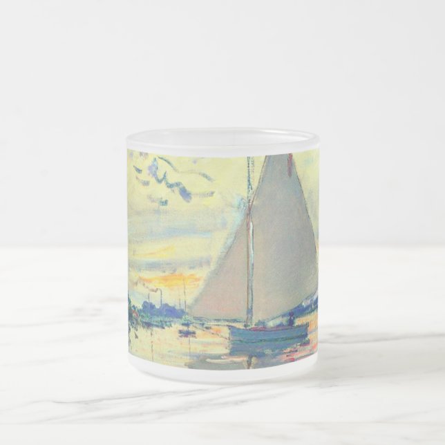 Caneca De Café Vidro Jateado Monet Sailboat no Le Petit-Gennevilliers (Centro)