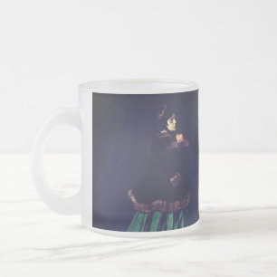 Caneca De Café Vidro Jateado Monet Woman em Vestido Verde