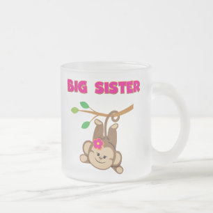 Caneca De Café Vidro Jateado Monkey Big Sister