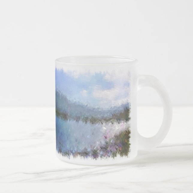 CANECA DE CAFÉ VIDRO JATEADO MONTANHAS (Direita)