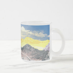 Caneca De Café Vidro Jateado Montanhas (montagem fotográfica) 1