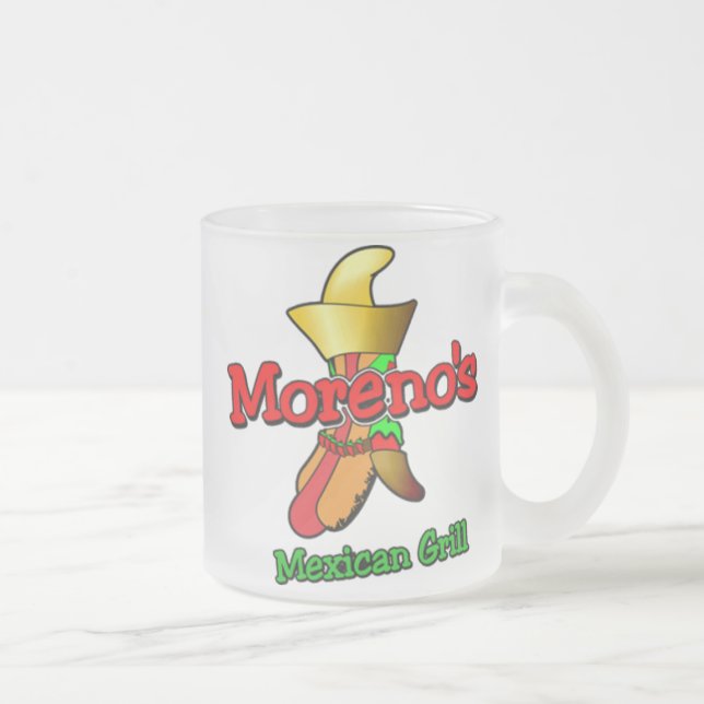 Caneca De Café Vidro Jateado Moreno Mexicano Grill (Direita)