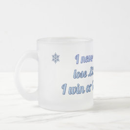 Caneca De Café Vidro Jateado Motivational_I Nunca Perder Ganhar ou aprender