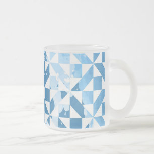 Caneca De Café Vidro Jateado motivos de aquarela