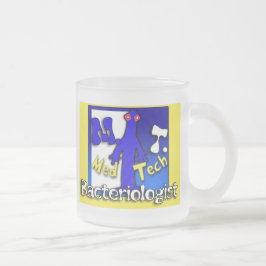 CANECA DE CAFÉ VIDRO JATEADO MT- BACTERIOLOGISTA - TECNOLOGISTA DE MEDICINA - L