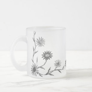 CANECA DE CAFÉ VIDRO JATEADO MUG ART E DESIGN