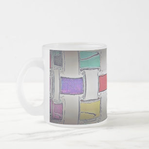 CANECA DE CAFÉ VIDRO JATEADO MUG ART E DESIGN