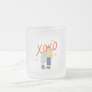 Caneca De Café Vidro Jateado Mug de café personalizado "Vida Esposa" - Presente