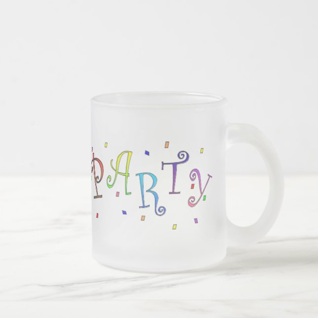 Caneca De Café Vidro Jateado Mug de Partido (Direita)
