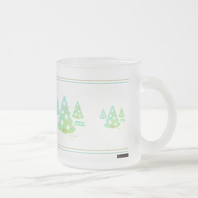 Caneca De Café Vidro Jateado Mug Design de Natal da Empresa Especial (Direita)