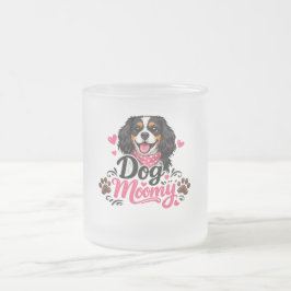 Caneca De Café Vidro Jateado Mug dog moomy love