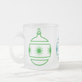 Caneca De Café Vidro Jateado Mug - Enfeites de natal