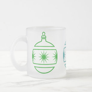 Caneca De Café Vidro Jateado Mug - Enfeites de natal