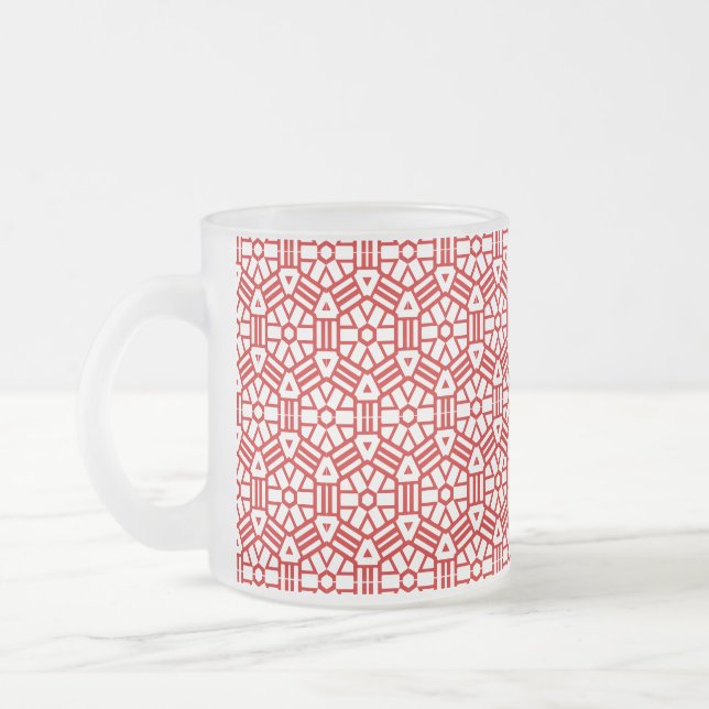 Caneca De Café Vidro Jateado Mug - Hexágono e Bares (Esquerda)