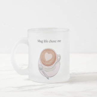 Caneca De Café Vidro Jateado Mug Life Chose Me Minimalist Frosted Mug