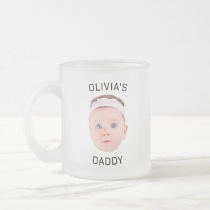 Caneca De Café Vidro Jateado Mug Personalizado De Rosto, Cama De Bebê Personali
