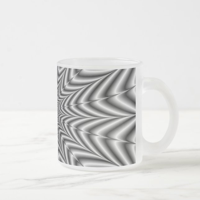 Caneca De Café Vidro Jateado Mug Super Nova em Preto e Branco (Direita)