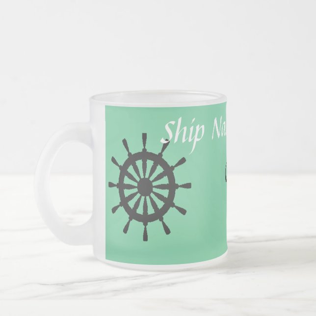 Caneca De Café Vidro Jateado Mug - Tripulação do navio (Esquerda)