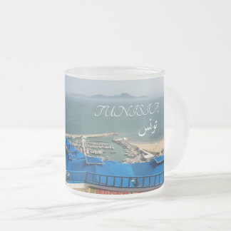 Caneca De Café Vidro Jateado Mug Tunisie Sidi Bou Saïd