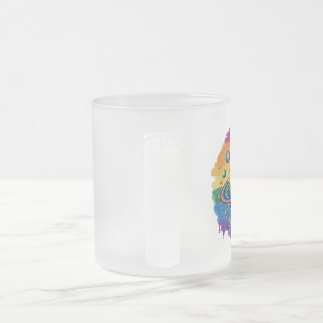 Caneca De Café Vidro Jateado Mug Universo Orgulho (Alça)