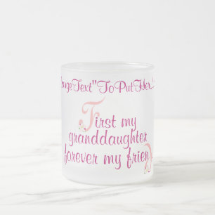 Caneca De Café Vidro Jateado mugElegance_First minha neta