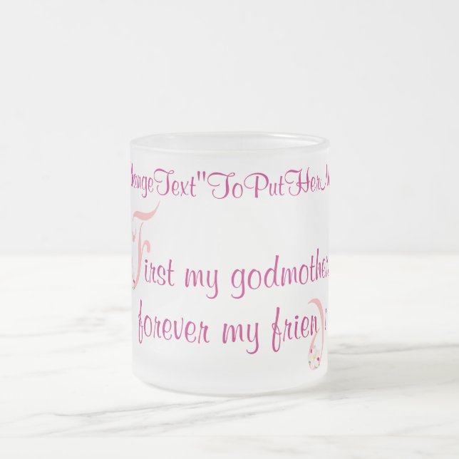 Caneca De Café Vidro Jateado mugElegance_First My Godparent (Centro)
